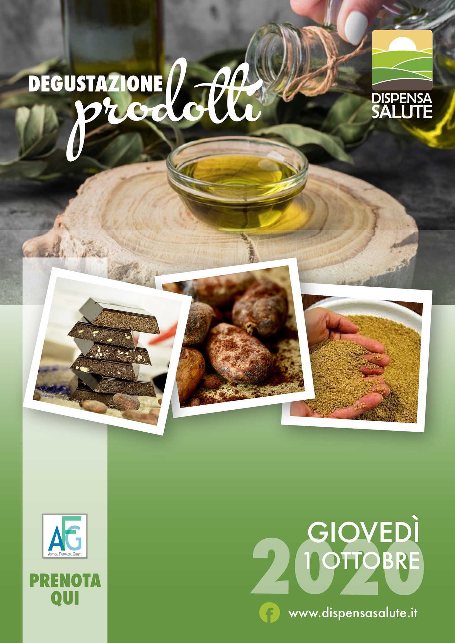 Degustazione Dispensa Salute giovedì 1° ottobre