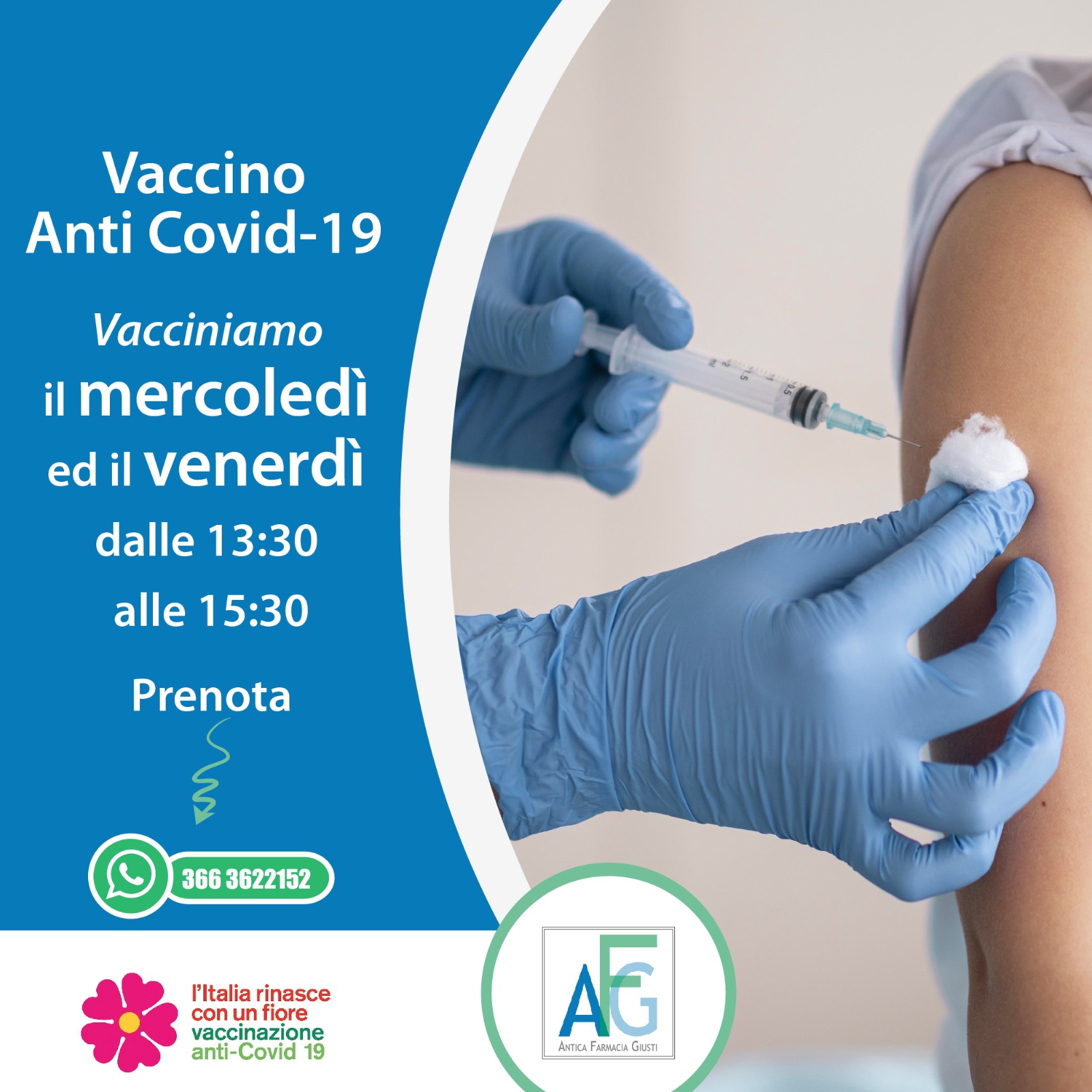 Vaccino Anti-covid-19 da noi in farmacia