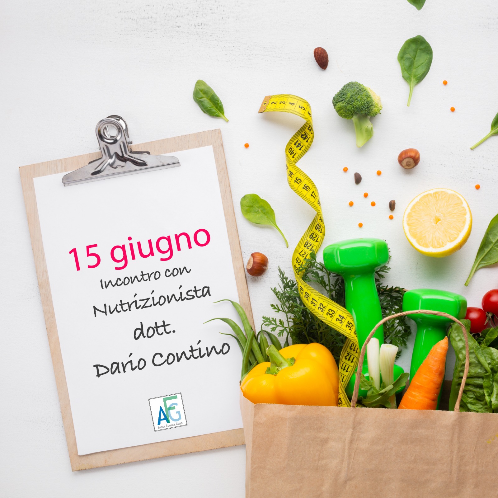 Incontro con Nutrizionista mercoledì 15 Giugno